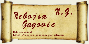 Nebojša Gagović vizit kartica